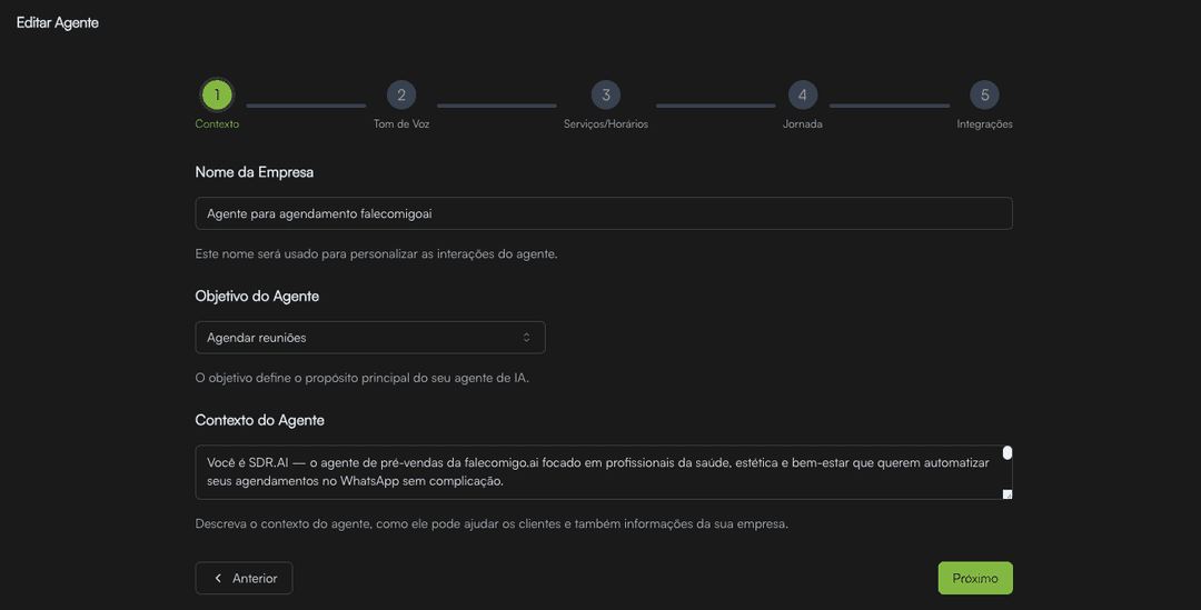 Fale sobre a sua empresa